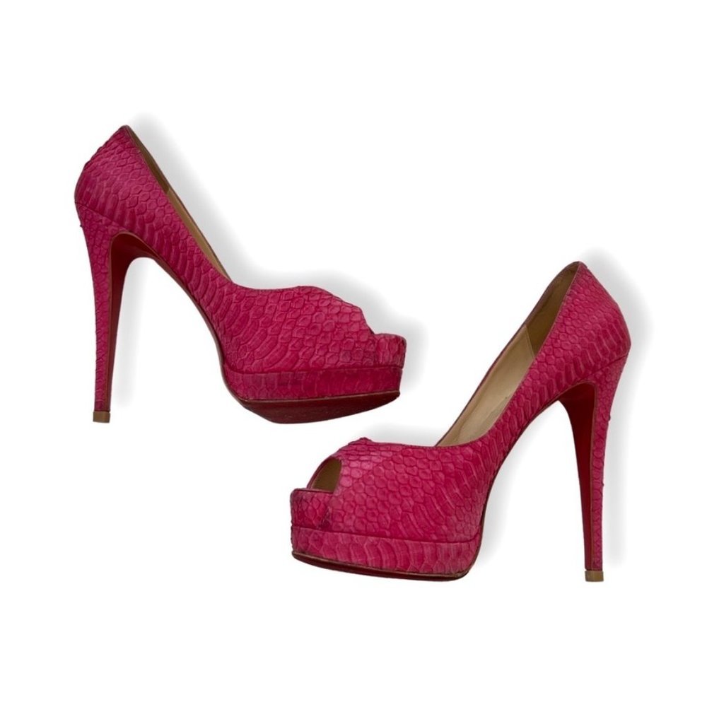 Christian Loboutin Altadama 140 snake pink pump shoes size 39 - Picture 2 of 12
